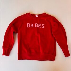 Red 'Babes' Sweatshirt 5T